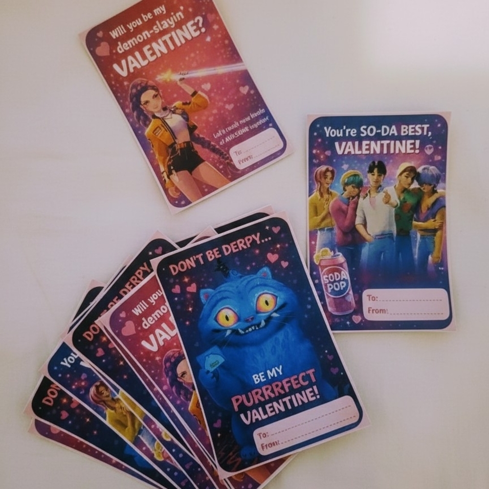Valentine's Day Cards Set